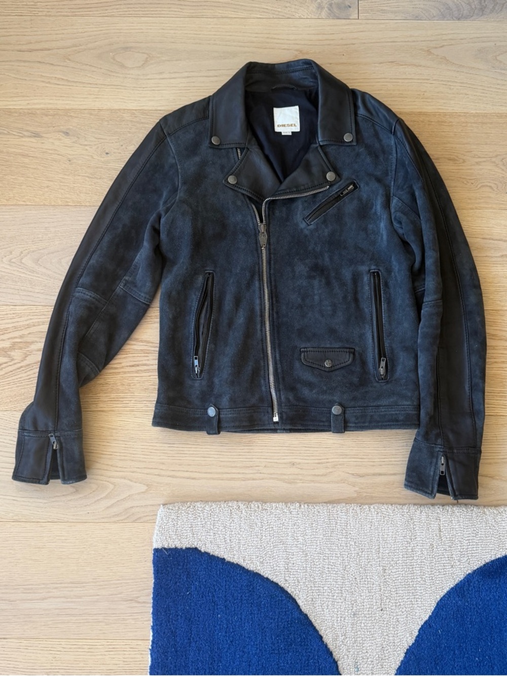 Diesel Black Suede & Leather Moto Jacket - Women’s